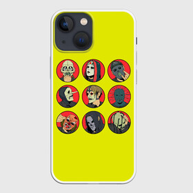 Чехол для iPhone 13 mini с принтом Sliknot bros ,  |  | Тематика изображения на принте: alternative | metall | music | rock | slipknot | slipnot | альтернатива | металл | музыка | рок | слипкнот | слипнот