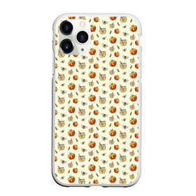 Чехол для iPhone 11 Pro матовый с принтом Яблоки и мёд , Силикон |  | apples | art | background | bees | drawings | honey | pattern | texture | арт | мед | паттерн | пчелы | рисунки | текстура | фон | яблоки