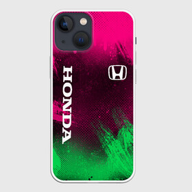 Чехол для iPhone 13 mini с принтом NEON HONDA | НЕОН ХОНДА ,  |  | auto | honda | neon | авто | автомобиль | анархия | зеленый | розовый | хонда