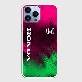 Чехол для iPhone 13 Pro Max с принтом NEON HONDA | НЕОН ХОНДА ,  |  | auto | honda | neon | авто | автомобиль | анархия | зеленый | розовый | хонда