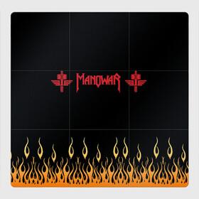 Магнитный плакат 3Х3 с принтом Manowar , Полимерный материал с магнитным слоем | 9 деталей размером 9*9 см | manowar | metal | rock | группы | мановар | металл | рок | роцк