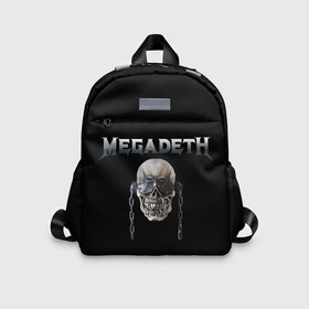 Детский рюкзак 3D с принтом Megadeth , 100% полиэстер | лямки с регулируемой длиной, сверху петелька, чтобы рюкзак можно было повесить на вешалку. Основное отделение закрывается на молнию, как и внешний карман. Внутри дополнительный карман. По бокам два дополнительных кармашка | Тематика изображения на принте: megadeth | rock | trash metal | мега | мегадетх | метал | рок