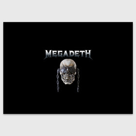 Поздравительная открытка с принтом Megadeth , 100% бумага | плотность бумаги 280 г/м2, матовая, на обратной стороне линовка и место для марки
 | megadeth | rock | trash metal | мега | мегадетх | метал | рок