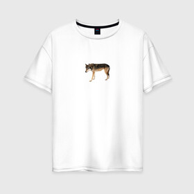Женская футболка хлопок Oversize с принтом Цитаты волка , 100% хлопок | свободный крой, круглый ворот, спущенный рукав, длина до линии бедер
 | auf | ауф | волк | волк мем | волчьи мемы | двач мем | мем | пикабу мем | цитата волка