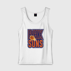 Женская майка хлопок с принтом PHX Suns , 95% хлопок, 5% эластан |  | basketball | mvp | nba | phoenix | sport | streetball | suns | аризона | баскетбол | игра | крис пол | мяч | нба | санс | спорт | стритбол | тренер | финикс | чемпион