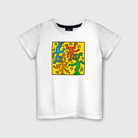 Детская футболка хлопок с принтом Pop Art Keith 2 , 100% хлопок | круглый вырез горловины, полуприлегающий силуэт, длина до линии бедер | pop art | искусство | картины | поп арт