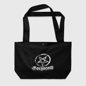 Пляжная сумка 3D с принтом Gorgoroth , 100% полиэстер | застегивается на металлическую кнопку; внутренний карман застегивается на молнию. Стенки укреплены специальным мягким материалом, чтобы защитить содержимое от несильных ударов
 | Тематика изображения на принте: blackmetal | gorgoroth | metal | rock | блэк метал | горгоротх | группы | рок | роцк