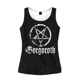 Женская майка 3D с принтом Gorgoroth , 100% полиэстер | круглая горловина, прямой силуэт, длина до линии бедра | Тематика изображения на принте: blackmetal | gorgoroth | metal | rock | блэк метал | горгоротх | группы | рок | роцк