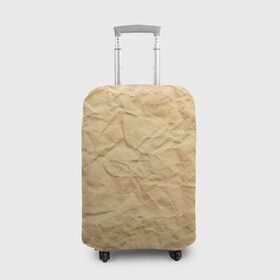 Чехол для чемодана 3D с принтом БУМАЖНАЯ ТЕКСТУРА , 86% полиэфир, 14% спандекс | двустороннее нанесение принта, прорези для ручек и колес | grey | papper | texture | бумага | картон | лист | мятая | паттерн | сгибы | серый | текстура | упаковка