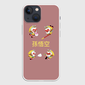 Чехол для iPhone 13 mini с принтом Сунь Укун   4 настроения ,  |  | Тематика изображения на принте: sun wukong | китайская мифология | путешествие на запад | сунь укун | царь обезьян