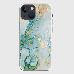 Чехол для iPhone 13 mini с принтом Абстрактный мрамор ,  |  | абстракция | волна | золото | море | мрамор