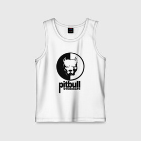 Детская майка хлопок с принтом PITBULL SYNDICATE | ПИТБУЛЬ ,  |  | america | animals | pitbull | pitbull syndicate | sport | usa | америка | животные | питбуль | питбуль синдикат | питбультерьер | собаки | спорт | сша