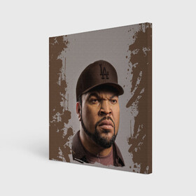 Холст квадратный с принтом Ice Cube | Айс Куб (Z) , 100% ПВХ |  | Тематика изображения на принте: ice cube | oshea jackson | rap | айс куб | айс кьюб | реп | репер | рэпер | хип хоп