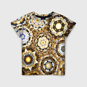 Детская футболка 3D с принтом Калейдоскоп детства , 100% гипоаллергенный полиэфир | прямой крой, круглый вырез горловины, длина до линии бедер, чуть спущенное плечо, ткань немного тянется | геометрия | калейдоскоп | калейдоскоп детства | узоры | цветы | шестеренки