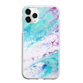 Чехол для iPhone 11 Pro матовый с принтом Цветная морская пена , Силикон |  | абстракция | волна | море | мрамор | пена | пузыри