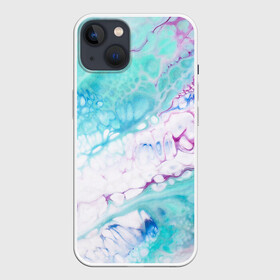 Чехол для iPhone 13 с принтом Цветная морская пена ,  |  | абстракция | волна | море | мрамор | пена | пузыри