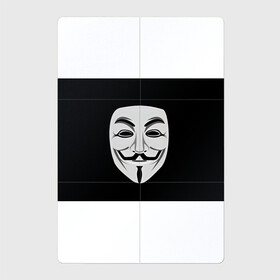 Магнитный плакат 2Х3 с принтом Guy Fawkes , Полимерный материал с магнитным слоем | 6 деталей размером 9*9 см | белый | бородка | гай фокс | лицо | маска | усы | черный