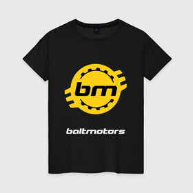 Женская футболка хлопок с принтом BALTMOTORS / БАЛТМОТОРС , 100% хлопок | прямой крой, круглый вырез горловины, длина до линии бедер, слегка спущенное плечо | Тематика изображения на принте: baltmotors | motorcycle | motosport | racing | speed | sport | байк. | балтмоторс | гонки | двигатель | мото | мотокросс | мотоспорт | мототриал | мотоцикл | скорость | спорт