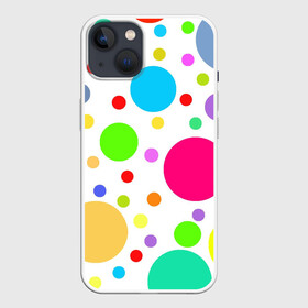 Чехол для iPhone 13 с принтом Polka dot ,  |  | dotted | в горошек | зелёный | красный | разноцветный | синий | узор