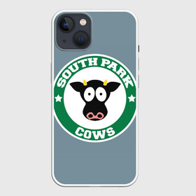 Чехол для iPhone 13 с принтом Коровы вперед ,  |  | Тематика изображения на принте: cow | south park | sport | коровы | мульт | мультфильм | спорт | южный парк