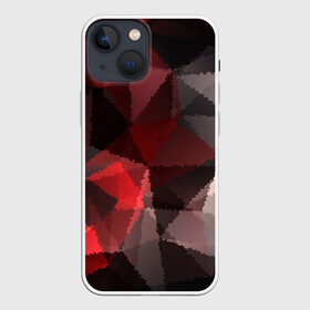 Чехол для iPhone 13 mini с принтом Серо красная абстракция ,  |  | абстрактный | красный | креативный | модный | мозаичный узор | серый | текстура