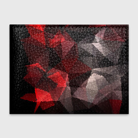 Обложка для студенческого билета с принтом Серо-красная абстракция  , натуральная кожа | Размер: 11*8 см; Печать на всей внешней стороне | Тематика изображения на принте: абстрактный | красный | креативный | модный | мозаичный узор | серый | текстура