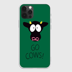 Чехол для iPhone 12 Pro Max с принтом Go Cows , Силикон |  | cow | south park | sport | коровы | мульт | мультфильм | спорт | южный парк