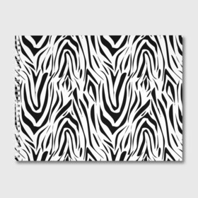 Альбом для рисования с принтом Черно-белая зебра , 100% бумага
 | матовая бумага, плотность 200 мг. | Тематика изображения на принте: зебра | модный | молодежный | популярный | современный | тигровый | тренд | черно белый