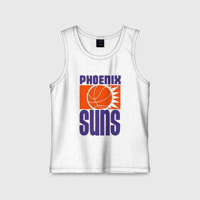 Детская майка хлопок с принтом Phoenix Suns ,  |  | basketball | mvp | nba | phoenix | sport | streetball | suns | аризона | баскетбол | игра | крис пол | мяч | нба | санс | спорт | стритбол | тренер | финикс | чемпион