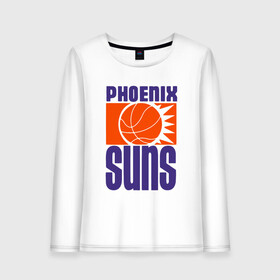 Женский лонгслив хлопок с принтом Phoenix Suns , 100% хлопок |  | basketball | mvp | nba | phoenix | sport | streetball | suns | аризона | баскетбол | игра | крис пол | мяч | нба | санс | спорт | стритбол | тренер | финикс | чемпион