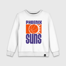 Детский свитшот хлопок с принтом Phoenix Suns , 100% хлопок | круглый вырез горловины, эластичные манжеты, пояс и воротник | basketball | mvp | nba | phoenix | sport | streetball | suns | аризона | баскетбол | игра | крис пол | мяч | нба | санс | спорт | стритбол | тренер | финикс | чемпион