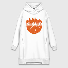 Платье-худи хлопок с принтом Phoenix Ball ,  |  | basketball | mvp | nba | phoenix | sport | streetball | suns | аризона | баскетбол | игра | крис пол | мяч | нба | санс | спорт | стритбол | тренер | финикс | чемпион