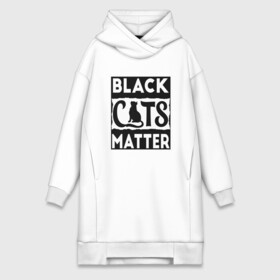 Платье-худи хлопок с принтом Black Cats Matter ,  |  | animal | cat | cute | kitty | meow | друг | животные | киска | кися | китти | кот | котенок | котик | котэ | кошечка | кошка | мур | мяу | питомец