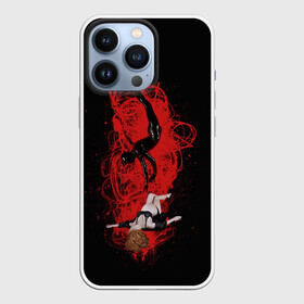 Чехол для iPhone 13 Pro с принтом убийца в черном ,  |  | Тематика изображения на принте: american horror stories | ash | американская история ужасов | нетфликс | новый сезон | сериал | ужасы