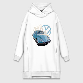 Платье-худи хлопок с принтом VW Kafer Skylik ,  |  | Тематика изображения на принте: beetle | kafer | volkswagen | vw | авто | автомобили | битл | вольцваген | жук | машины | фольксваген | фольцваген