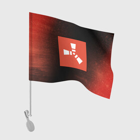Флаг для автомобиля с принтом РАСТ - Глитч , 100% полиэстер | Размер: 30*21 см | facepunch | game | games | logo | rust | shooter | survival | выживание | глитч | игра | раст