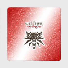 Магнит виниловый Квадрат с принтом The Witcher Monster Slayer - Noise , полимерный материал с магнитным слоем | размер 9*9 см, закругленные углы | game | games | hunt | logo | monster | slayer | the | wild | witcher | ведьмак | дикая | игра | игры | лого | охота | охотник на монстров | шум