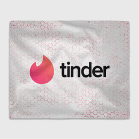 Плед 3D с принтом Tinder - Honeycomb , 100% полиэстер | закругленные углы, все края обработаны. Ткань не мнется и не растягивается | app | application | fire | logo | symbol | tinder | знакомства | лого | любовь | огонек | приложение | символ | соты | тиндер
