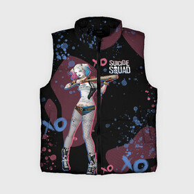 Женский жилет утепленный 3D с принтом Art Harley Quinn SS 2016 ,  |  | dc | dc comics | harley | harley quinn | suicide squad | suicide squad 2016 | диси | киновселенная диси | харли | харли квинн | харлин