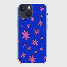 Чехол для iPhone 13 mini с принтом Цветочки рисованные ,  |  | fashion | flower | девушкам | детская | детям | мода | ромашки | фэшн | цветок | цветочки | цветы