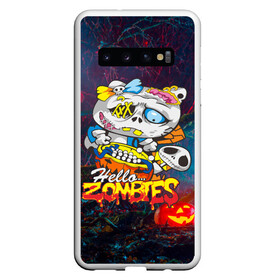 Чехол для Samsung Galaxy S10 с принтом Hello Zombies , Силикон | Область печати: задняя сторона чехла, без боковых панелей | hello kitty | hello zombies | зомбак | зомби | китти | ужасы | хеллоуин | хэллоуин