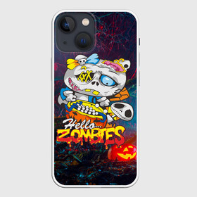 Чехол для iPhone 13 mini с принтом Hello Zombies ,  |  | hello kitty | hello zombies | зомбак | зомби | китти | ужасы | хеллоуин | хэллоуин
