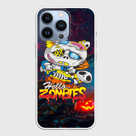 Чехол для iPhone 13 Pro с принтом Hello Zombies ,  |  | hello kitty | hello zombies | зомбак | зомби | китти | ужасы | хеллоуин | хэллоуин