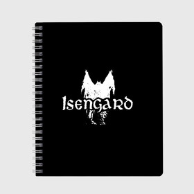 Тетрадь с принтом Isengard , 100% бумага | 48 листов, плотность листов — 60 г/м2, плотность картонной обложки — 250 г/м2. Листы скреплены сбоку удобной пружинной спиралью. Уголки страниц и обложки скругленные. Цвет линий — светло-серый
 | isengard | metal | rock | блэк метал | исенгард | метал | рок