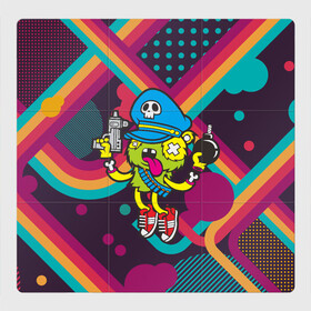 Магнитный плакат 3Х3 с принтом Crazy Bomberman , Полимерный материал с магнитным слоем | 9 деталей размером 9*9 см | Тематика изображения на принте: bomberman | crazy | бомба | бомбермен | бомбермэн | оружие