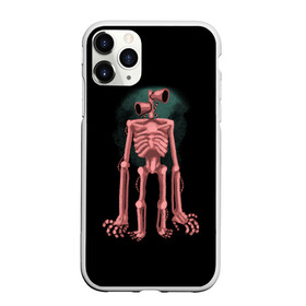 Чехол для iPhone 11 Pro Max матовый с принтом Сиреноголовый Скелет , Силикон |  | forest | games | monster | night | siren head | детям | игры | лес | монстр | надпись | ночь | сирена | сиреноголовый | скелет | солнце | страшилка | текст | темно | туман | ужастик | хоррор