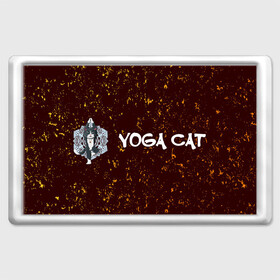 Магнит 45*70 с принтом Кошачья Йога - Гранж , Пластик | Размер: 78*52 мм; Размер печати: 70*45 | cat | cats | yoga | гранж | дзен | инь | йога | кот | коты | кошачья | кошка | кошки | намасте | практика | расслабление | хамса | янь