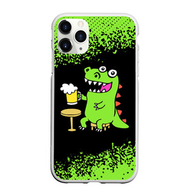 Чехол для iPhone 11 Pro матовый с принтом Пивозавр - Краска , Силикон |  | Тематика изображения на принте: dinosaur | pivo | pivozavr | динозавр | краска | прикол | спрей
