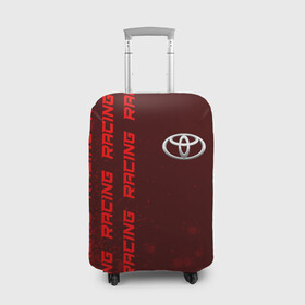 Чехол для чемодана 3D с принтом Тойота - Pro Racing (Паттерн) , 86% полиэфир, 14% спандекс | двустороннее нанесение принта, прорези для ручек и колес | auto | camry | corolla | cruiser | land | logo | moto | pro | racing | rav | supra | toyota | авенсис | авто | автомобиль | камри | королла | крузер | ленд | лого | логотип | логотипы | марка | мото | паттерн | рав | символ | тойота | шильдик