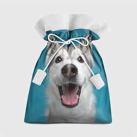 Подарочный 3D мешок с принтом Хаски , 100% полиэстер | Размер: 29*39 см | dog | дог | домашние животные | звери | сибирский хаски | собака | собаки | хаски